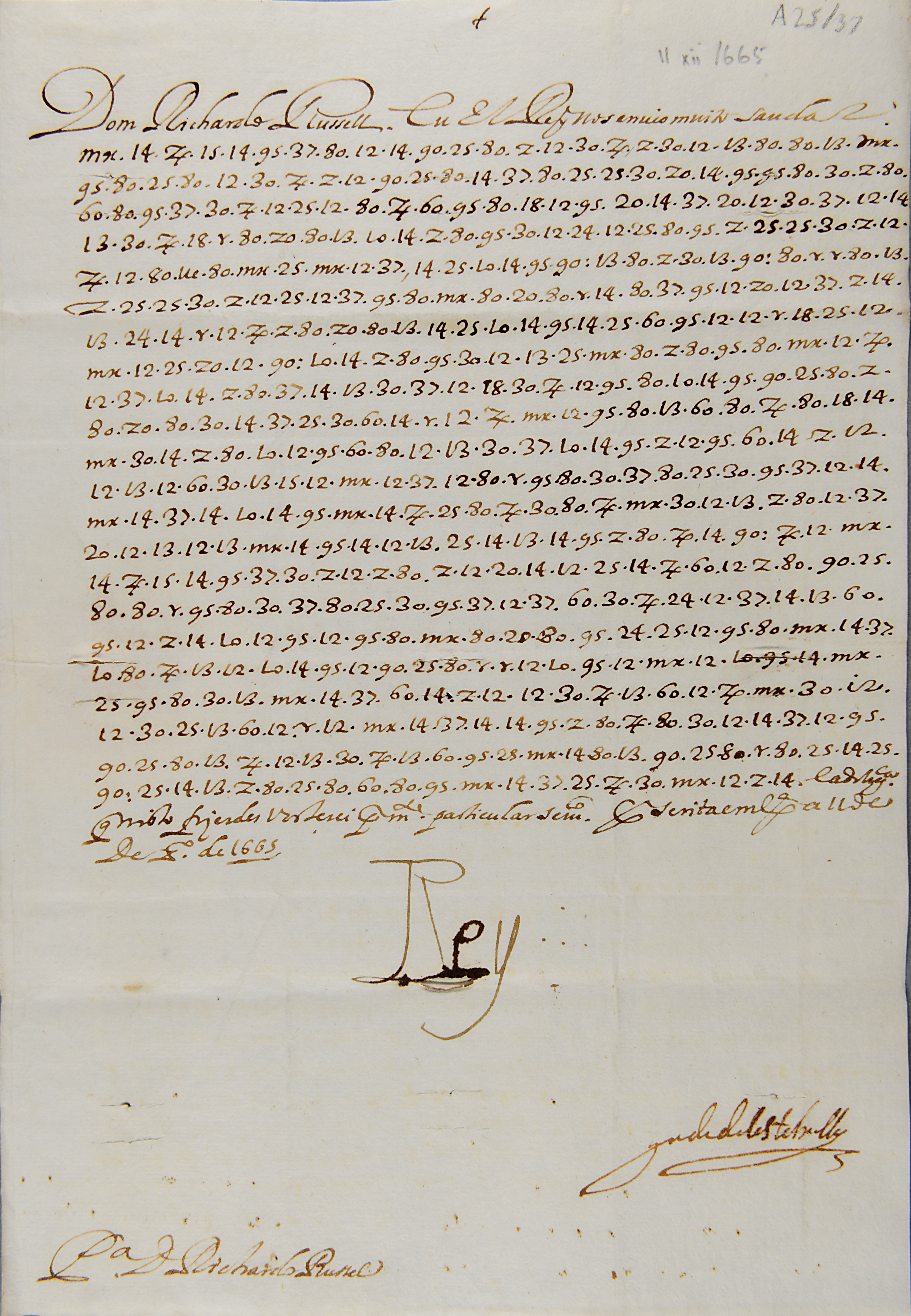 Lisbon coded letter Lisbon coded letter